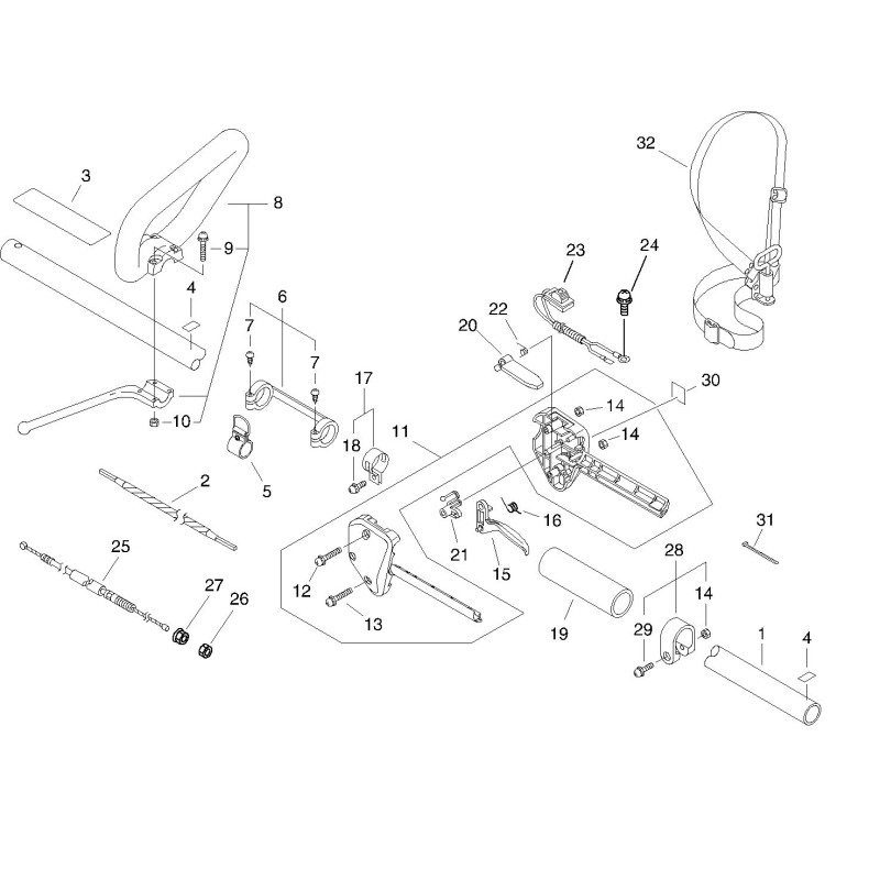ORIGINAL ECHO ECRV495002690 KABELKLEMME
