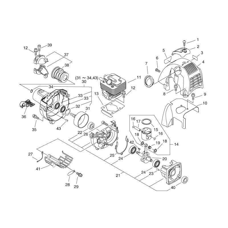 PARAOLIO ECRV505000050 ORIGINALE ECHO