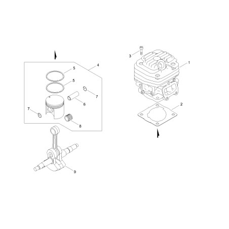 Axe de piston Echo d'origine ECRV608000070 | NewgardenParts.com