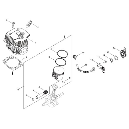 Axe de piston Echo d'origine ECRV610000040 | NewgardenParts.com