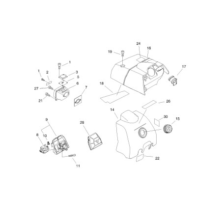 TORX BOLT 5X25 ECRV855000010 ORIGINAL ECHO | NewgardenParts.com