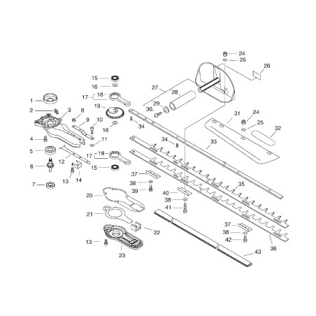UPPER BLADE CM 107 TOTAL ECRX411000520 ORIGINAL ECHO | NewgardenParts.com