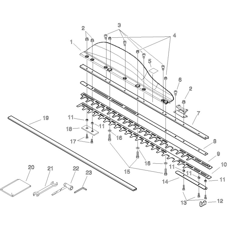 LAMA INFERIORE ECRX411000670 ORIGINALE ECHO