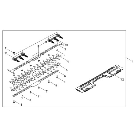 UPPER BLADE FOR DTT2100 ECRX411001380 ORIGINAL ECHO | NewgardenParts.com