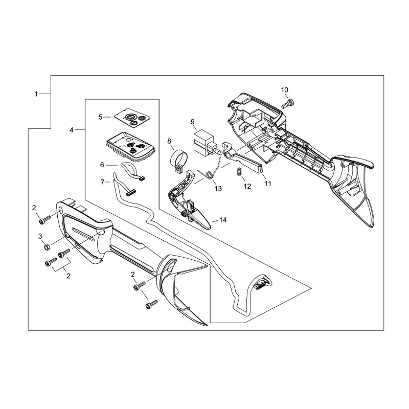 ORIGINAL ECHO ECRX510001290 SCHALTERETIKETT