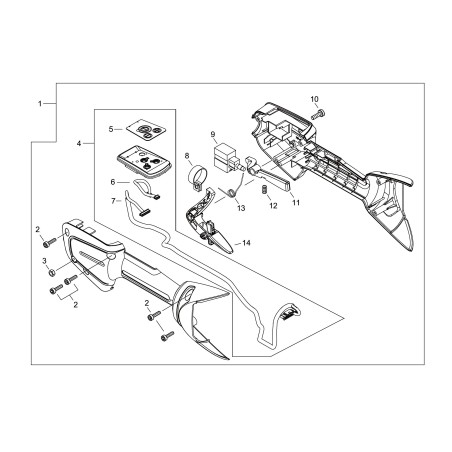 ORIGINAL ECHO ECRX510001290 SCHALTERETIKETT | NewgardenParts.com
