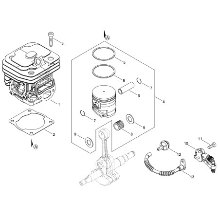 Axe de piston ECHO ECR10001339730 d'origine | NewgardenParts.com