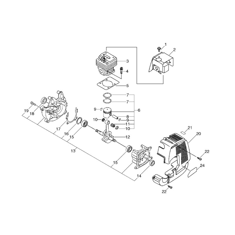 GUARNIZIONE CARTER MOTORE ECR10024255930 ORIGINALE ECHO