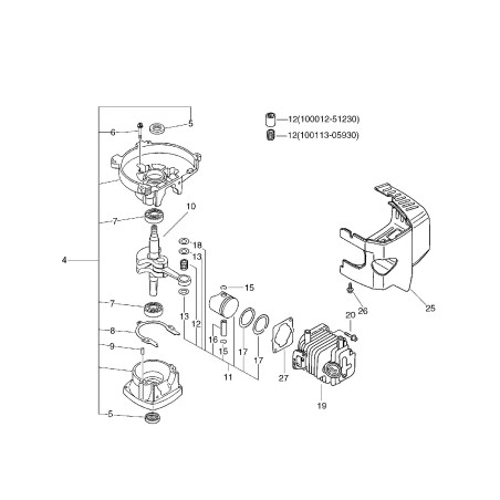 CYLINDRE ECHO ORIGINAL ECR10101145230 | NewgardenParts.com