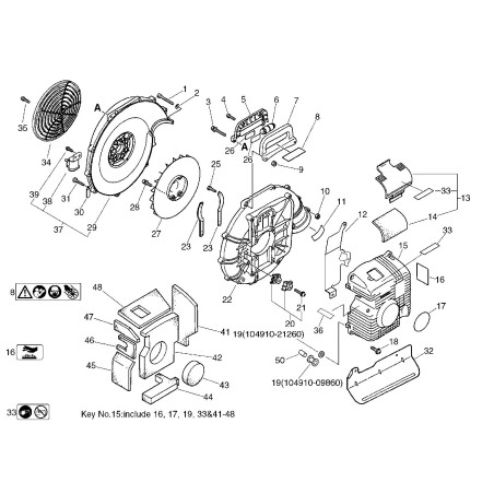 COPERCHIO MOTORE ECR10400321261 ORIGINALE ECHO | NewgardenParts.com
