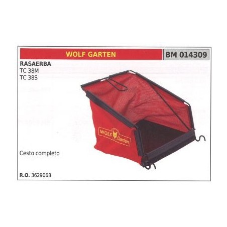 Cesto WOLF GARTEN rasaerba tosaerba tagliaerba TC 38M 38S 014309 | NewgardenParts.com