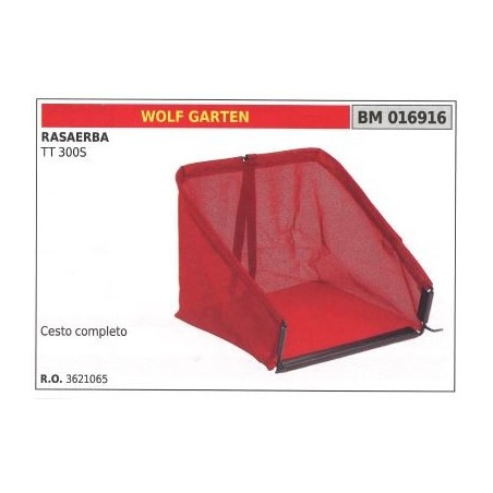 Cesto WOLF GARTEN rasaerba tosaerba tagliaerba TT 300S 016916 | NewgardenParts.com