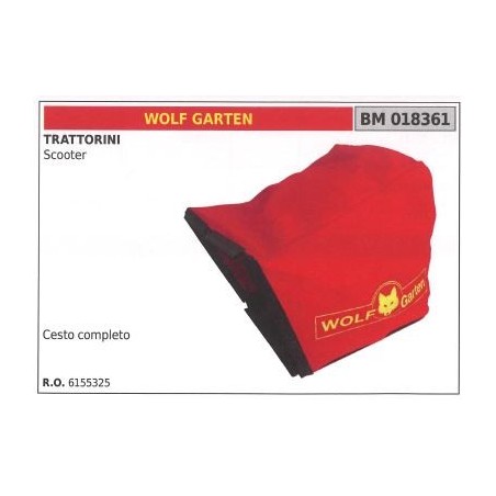 Cesto WOLF GARTEN trattorino rasaerba tosaerba tagliaerba scooter 018361 | NewgardenParts.com