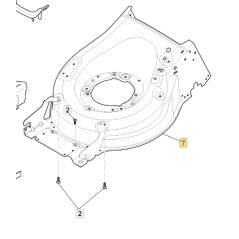 Chassis grigio ORIGINALE STIGA rasaerba 3E/-FLOR 480BSP550-3 381004854/0 | NewgardenParts.com