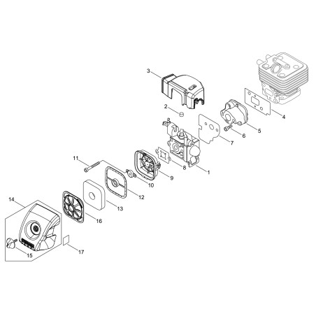 ISOL-CARBURETOR GASKET ECR13001642031 ORIGINAL ECHO | NewgardenParts.com