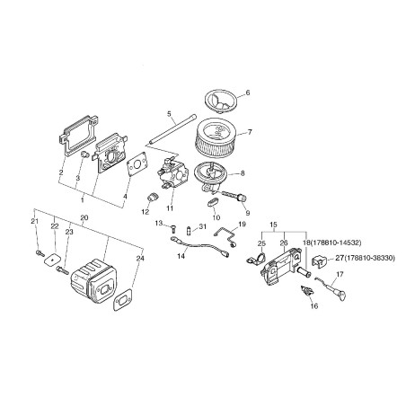 ORIGINAL ECHO AIR FILTER ECR13031038331 | NewgardenParts.com