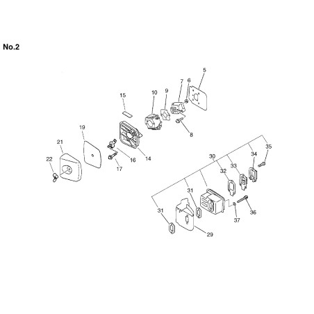 AIR FILTER COVER *T.I.96-558 ECR13031344331 ORIGINAL ECHO | NewgardenParts.com
