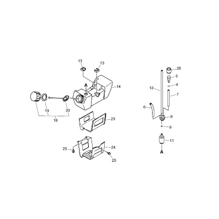 TUBO MISCELA ECR13201051230 ORIGINALE ECHO | NewgardenParts.com