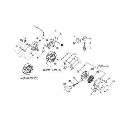 ORIGINAL ECHO STARTER SPRING ECR17722006310 | NewgardenParts.com