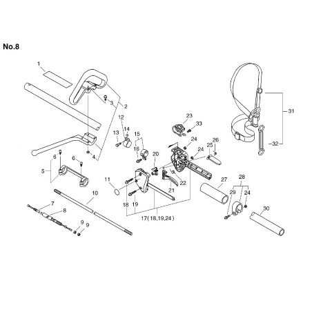 ORIGINAL ECHO THROTTLE CABLE ECR17800166630 | NewgardenParts.com