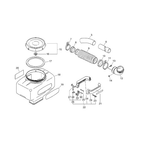 SUPPORT COMPLET DE RÉSERVOIR ECHO ECR27000006311 ORIGINAL | NewgardenParts.com