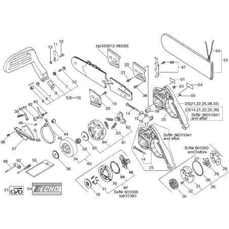 PLACA DE SEGURIDAD PARA CADENA ECR43301238330 ORIGINAL ECHO | NewgardenParts.com