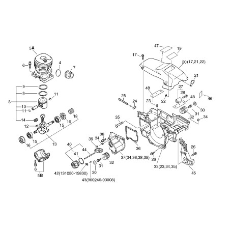 CHAIN ??TENSIONER SCREW ECR43301638330 ORIGINAL ECHO | NewgardenParts.com