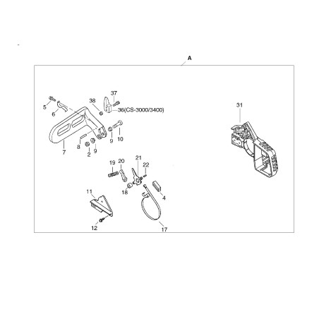 ORIGINAL ECHO SPRING ECR43311439130 | NewgardenParts.com