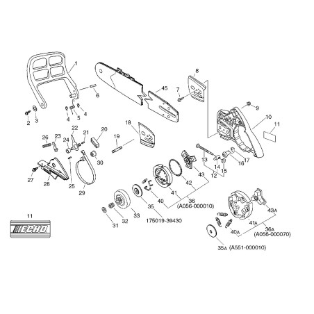 ORIGINAL ECHO CHAIN ??BRAKE SPRING ECR43312260930 | NewgardenParts.com