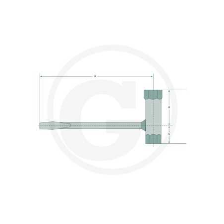 Clé combinée pour le démontage des bougies AC 13x16 37270251