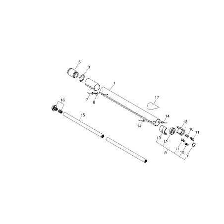 TRANSMISSION ROD. PPT2400/PP1260 I &- II ECR61001122460 ORIGINAL ECHO | NewgardenParts.com