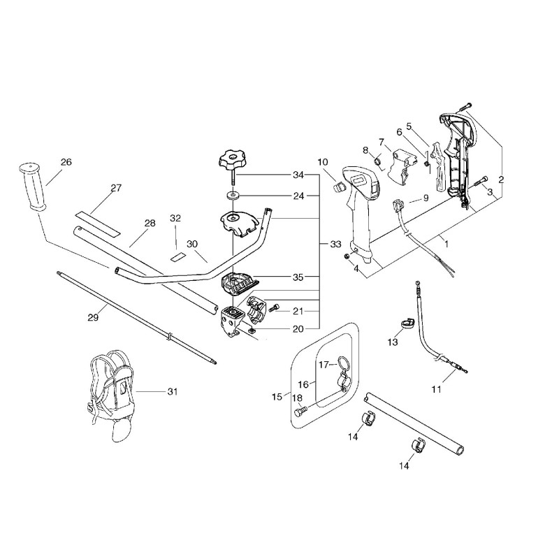 ECHO TRANSMISSION ROD L:154CM ECR61001125530 ORIGINAL ECHO TRANSMISSION ROD L:154CM ECR61001125530 ORIGINAL