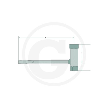 Chiave combinata per smontaggio candele di accensione AC 13x19 37270630