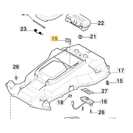 Chiave di sicurezza ORIGINALE STIGA robot rasaerba A1500 A3000 A5000 381100700/0 | NewgardenParts.com