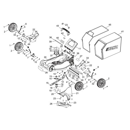 ORIGINAL ECHO MOTOR FOR ECLM-58V ECR742150001 | NewgardenParts.com