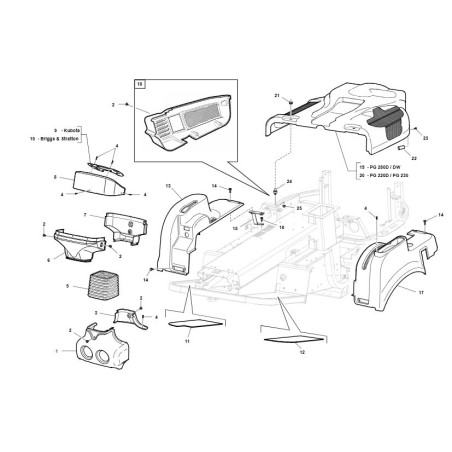 CARENA STERZO ANTERIORE ORIGINALE GIANNI FERRARI | NewgardenParts.com
