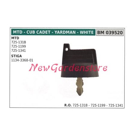 Chiave quadro di avviamento mtd 725-131b stiga 1134-3368-01 039520 | NewgardenParts.com