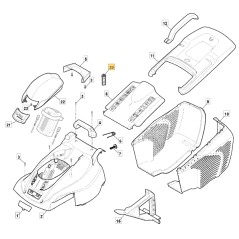 Clé de sécurité de la batterie de la tondeuse à gazon STIGA ORIGINAL 322076570/1