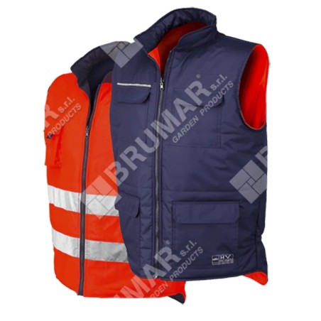 ISSALINE reversible blue-orange polyester vest, size XXL | NewgardenParts.com