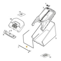 Lower reinforcement for the ORIGINAL STIGA Combi grass cutter bag 122608525/2 | NewgardenParts.com