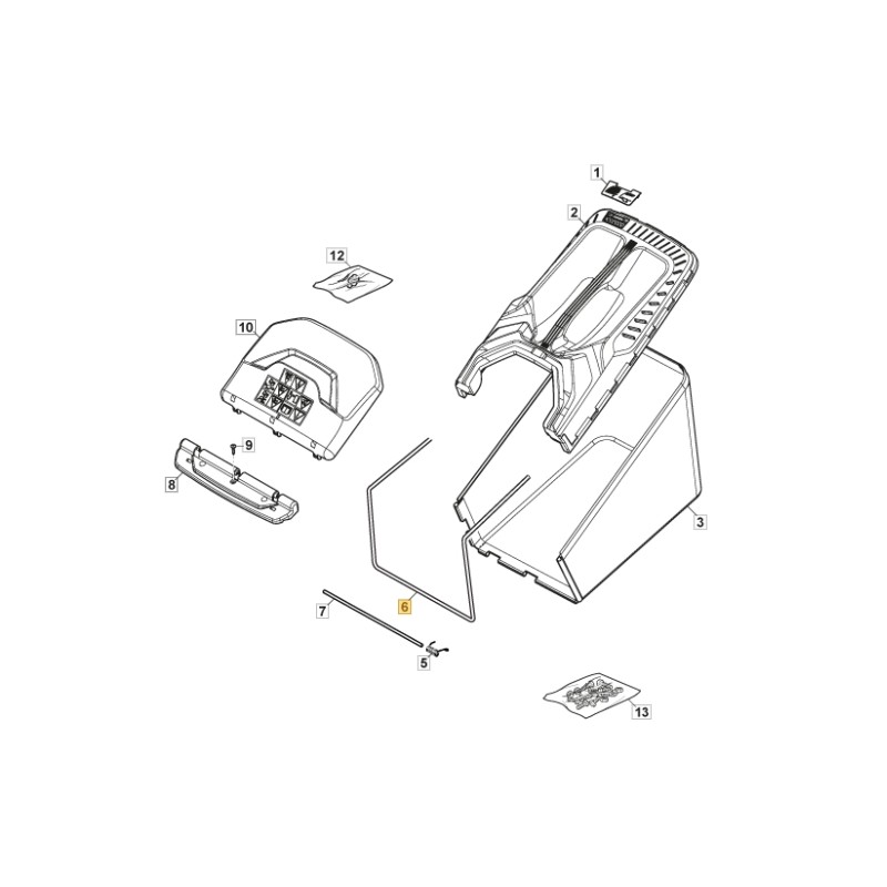 Lower reinforcement for the ORIGINAL STIGA Combi grass cutter bag 122608525/2