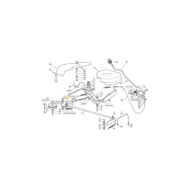 RECHTER BLATT-BREMSHEBEL ZNB TCJ U.P. ORIGINAL STIGA – 382318143/2