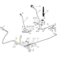 BLACK GALVANIZED BRAKE PEDAL TCJ MECCA ORIGINAL STIGA - 382500002/1 | NewgardenParts.com