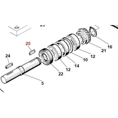 Chiavetta 6x6x18 UNI6604/A ORIGINALE GIANNI FERRARI 00.43.06.0018 | NewgardenParts.com