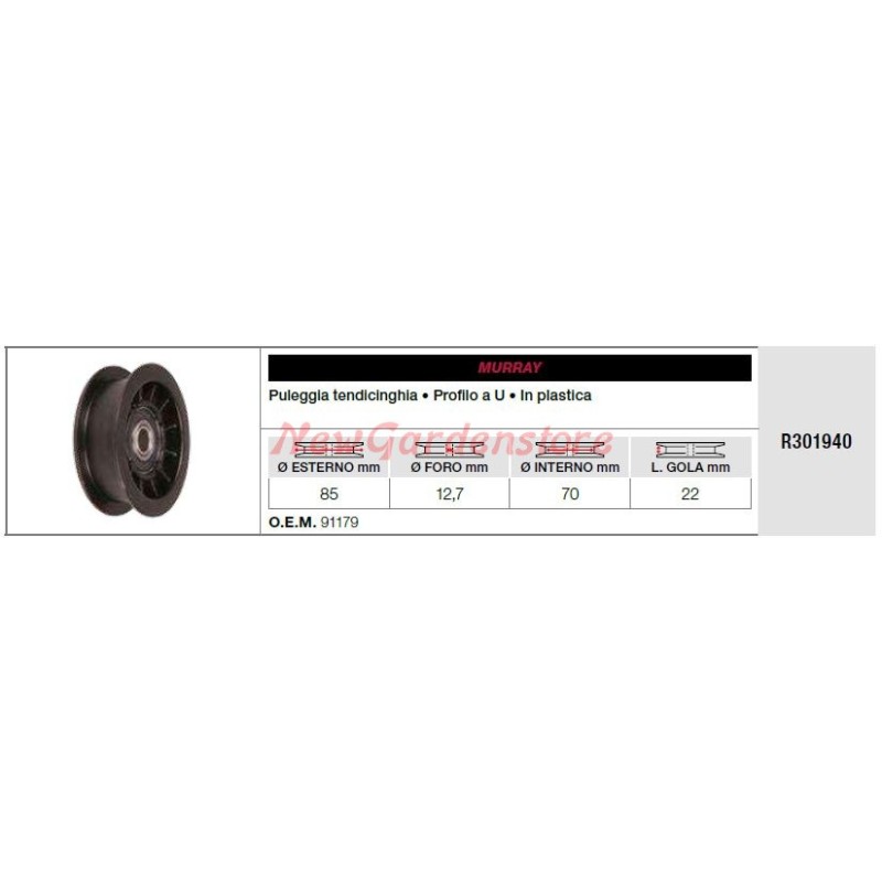 Umlenkrolle MURRAY Rasentraktor Rasenmäher R301940 91179