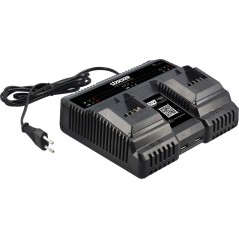 STOCKER 21V Schnelllade-Doppelakkuladegerät mit LED-Anzeigen | NewgardenParts.com
