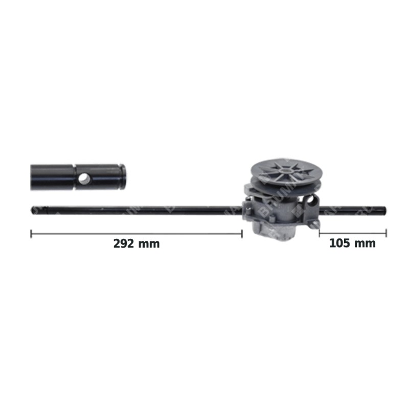 Tondeuse à gazon autotractée DUCAR, longueur 480 mm, diamètre de la poulie 86 mm 055680