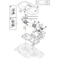 Chiavetta ORIGINALE STIGA piatto frontale VILLA 107M - VILLA 92M 1134-0323-04 | NewgardenParts.com