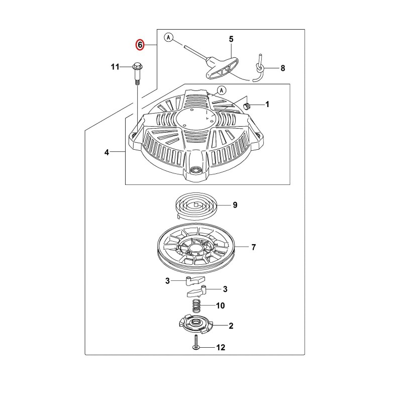 Anwerfvorrichtung kpl. 00011904002 ORIGINAL STIHL