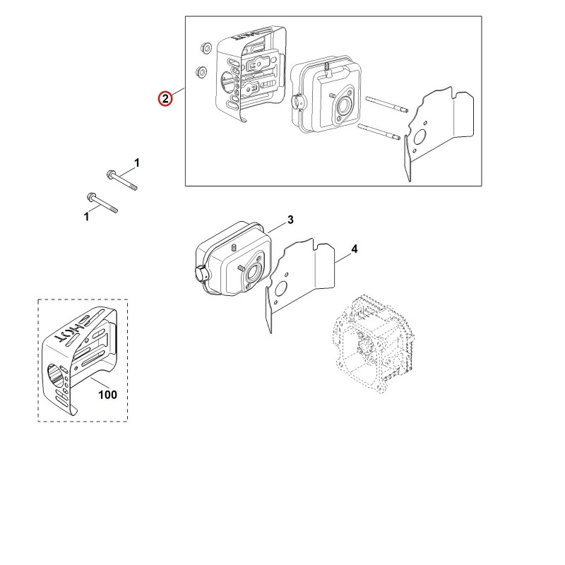 Kit silenziatore 00020071025 ORIGINALE STIHL